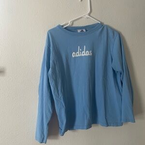 Adidas Kids Sky Blue Long Sleeve Tee
